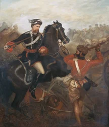 Teniente Frederick Robertson Aikman (1828-88) ganando la Cruz Victoria en Lucknow durante el Motín Indio el 1 de marzo de 1858, c.1860